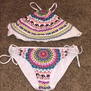 Francesca’s white colorful Bikini